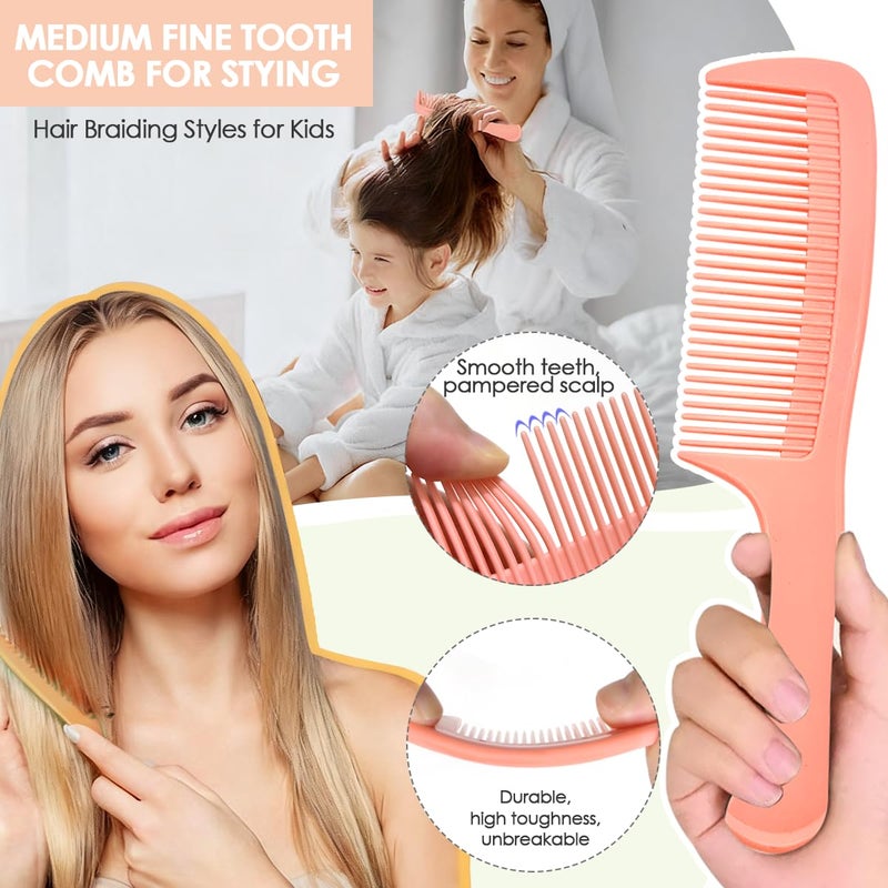 VITMOORY Hair Combs for Women Men, Large Wide Tooth Comb, Fine Tooth, Rat Tail Comb, Comb Set for Wet Curly Thick Thin Hair Styling Detangling (6 PCS) - Image 3